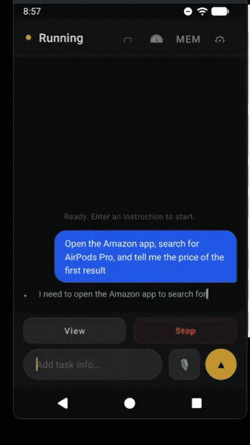 Watch mode: View AI operations on the virtual display in real time